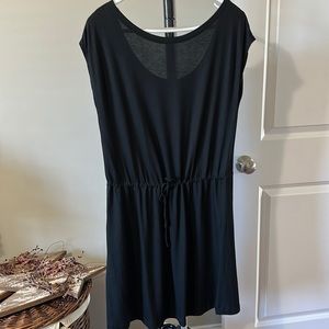 Sz Med Gap Black Drawstring Waist Dress/ Coverup